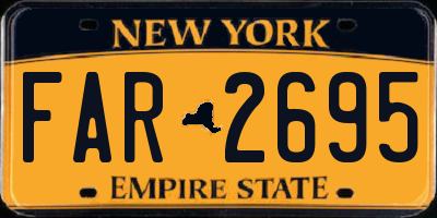 NY license plate FAR2695