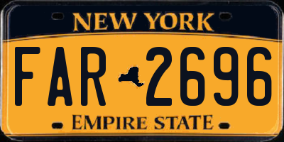NY license plate FAR2696