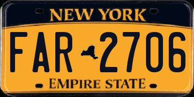 NY license plate FAR2706