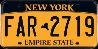 NY license plate FAR2719