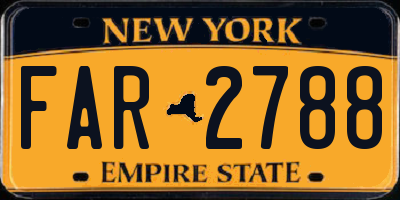NY license plate FAR2788