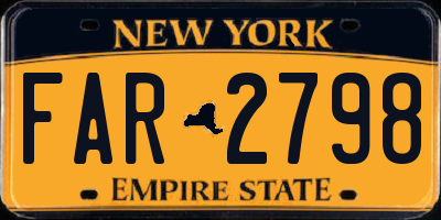 NY license plate FAR2798