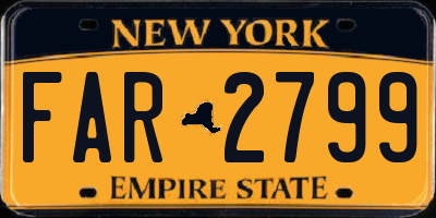 NY license plate FAR2799