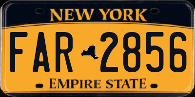 NY license plate FAR2856
