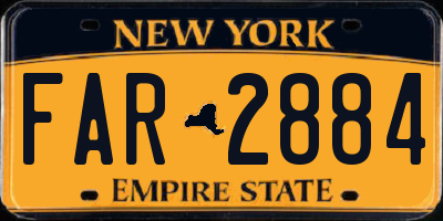 NY license plate FAR2884