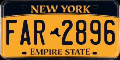 NY license plate FAR2896