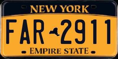 NY license plate FAR2911