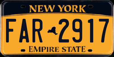 NY license plate FAR2917