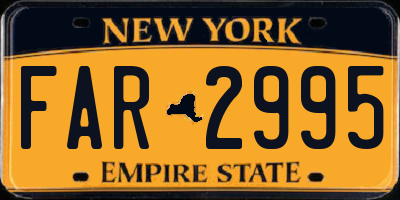NY license plate FAR2995