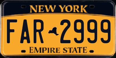NY license plate FAR2999