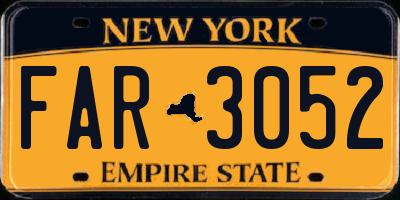 NY license plate FAR3052