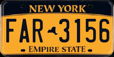 NY license plate FAR3156