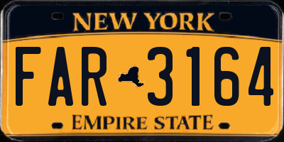 NY license plate FAR3164