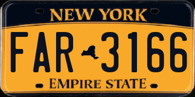 NY license plate FAR3166