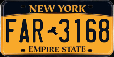 NY license plate FAR3168