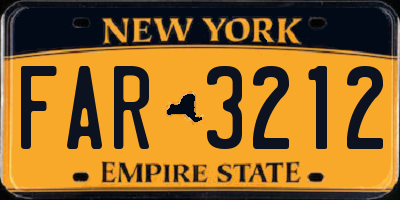 NY license plate FAR3212