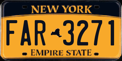 NY license plate FAR3271