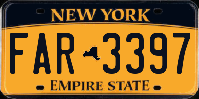 NY license plate FAR3397