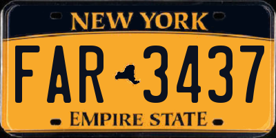 NY license plate FAR3437