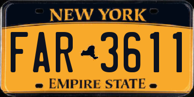 NY license plate FAR3611