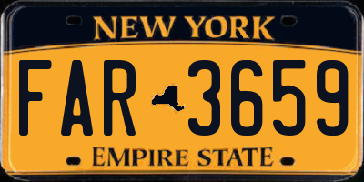 NY license plate FAR3659