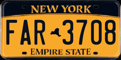 NY license plate FAR3708
