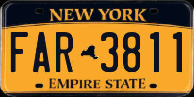 NY license plate FAR3811