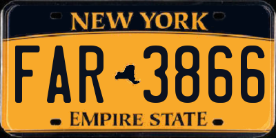 NY license plate FAR3866