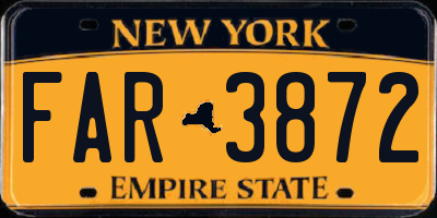 NY license plate FAR3872