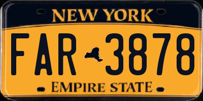 NY license plate FAR3878