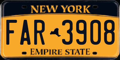NY license plate FAR3908
