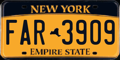 NY license plate FAR3909