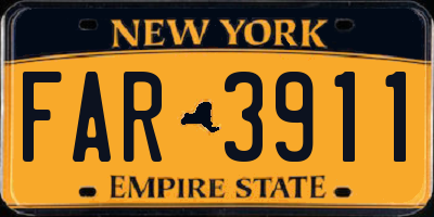 NY license plate FAR3911