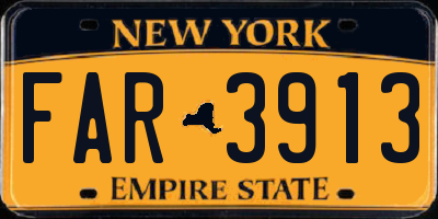 NY license plate FAR3913