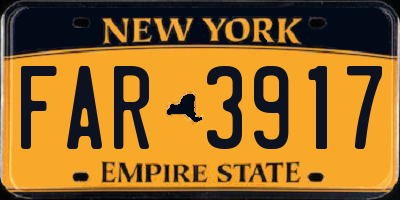 NY license plate FAR3917