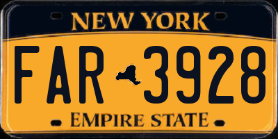 NY license plate FAR3928