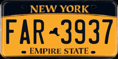 NY license plate FAR3937