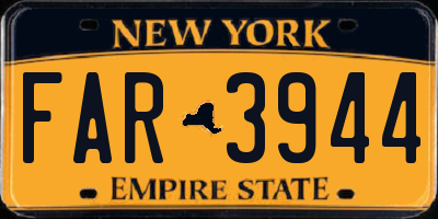 NY license plate FAR3944