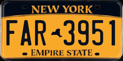 NY license plate FAR3951