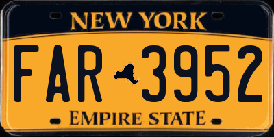 NY license plate FAR3952