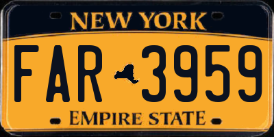 NY license plate FAR3959