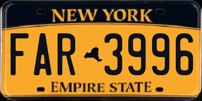 NY license plate FAR3996