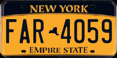 NY license plate FAR4059