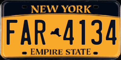 NY license plate FAR4134