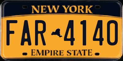 NY license plate FAR4140