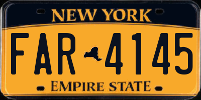 NY license plate FAR4145