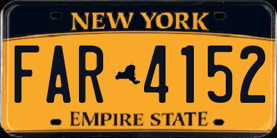 NY license plate FAR4152
