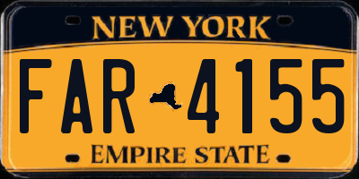 NY license plate FAR4155