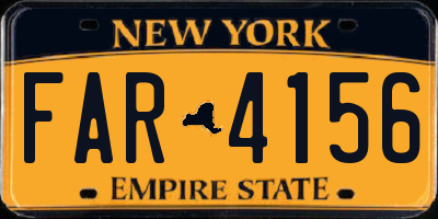 NY license plate FAR4156