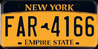 NY license plate FAR4166